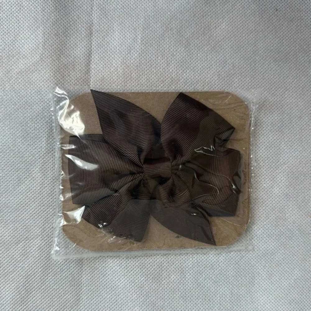Lot 5 Large Hair Bow Clips Multicolor Ribbon Head Bows Handmade Accessories New